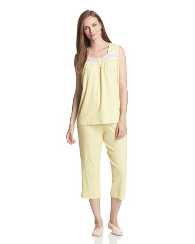 Aegean Apparel Women's Gauze Tank & Capri PJ Set