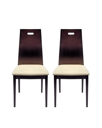 Aeon Set of 2 Boston Solid Beechwood Dining Chairs, CoffeeAs You See