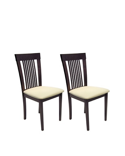 Aeon Set of 2 Hartford Solid Beechwood Dining Chairs, Coffee