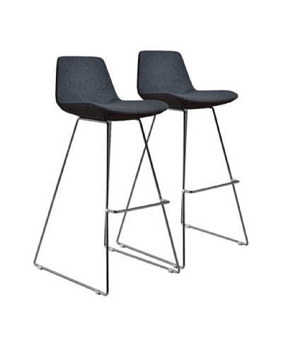 Aeon Furniture Set of 2 Alyssa Barstools, Grey