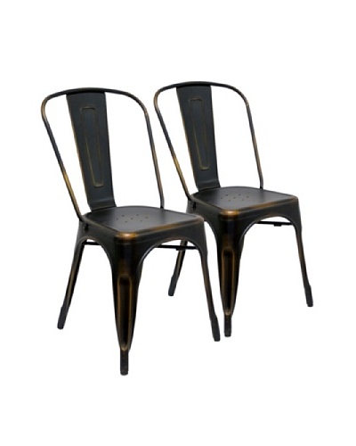 Aeon Furniture Set of 2 Garvin Chairs, Copper