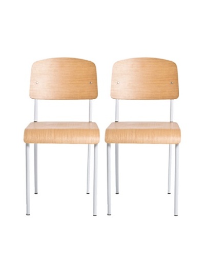 Aeon Furniture Set of 2 Sally Chairs, White