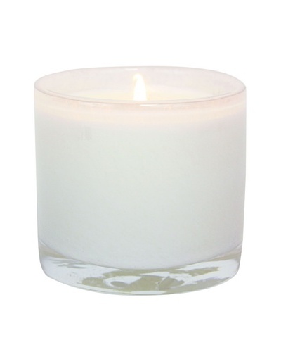 Alassis Set of 4 7.5-Oz. Art Glass Candles, Honeysuckle and Lily, White