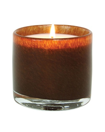 Alassis Set of 4 7.5-Oz. Art Glass Candles, Amber Vanilla, Brown