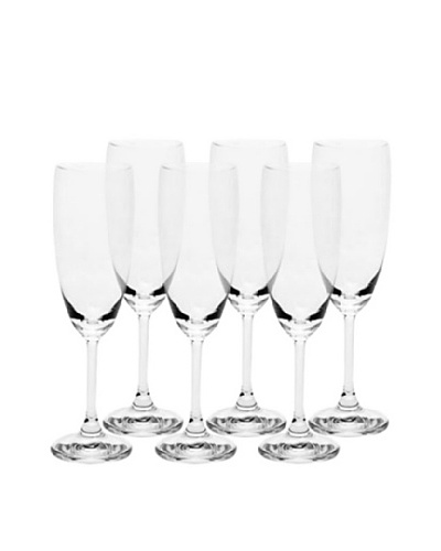 Alessi Set of 6 L'Esseci 4.2-Oz. Champagne Flutes