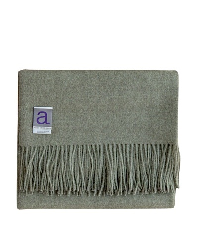 Alicia Adams Alpaca Melange Alpaca-Blend Throw, Forest Green, 51″ x 71″