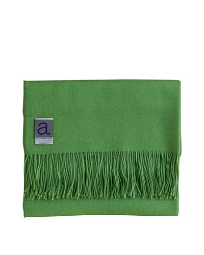 Alicia Adams Alpaca Melange Alpaca-Blend Throw, Green, 51″ x 71″