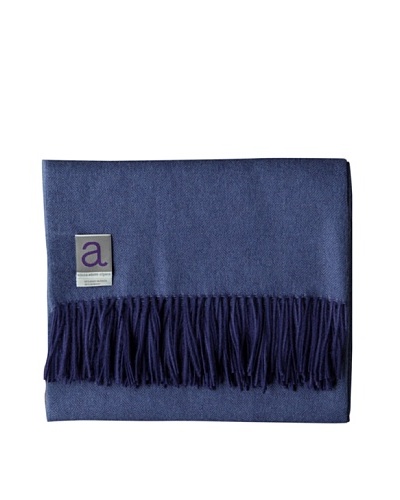 Alicia Adams Alpaca Maya Alpaca-Blend Throw, Navy, 51 x 71