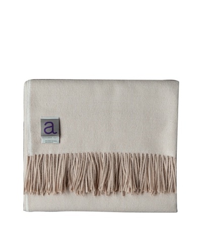 Alicia Adams Alpaca Maya Alpaca-Blend Throw, Beige, 51″ x 71″