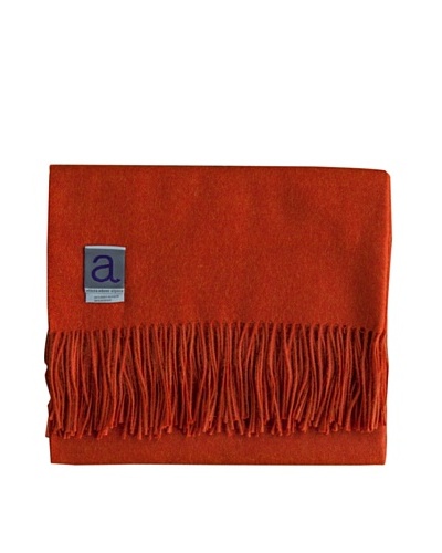 Alicia Adams Alpaca Melange Alpaca-Blend Throw, Orange, 51 x 71