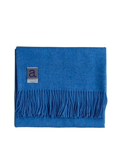 Alicia Adams Alpaca Melange Alpaca-Blend Throw, Blue, 51 x 71