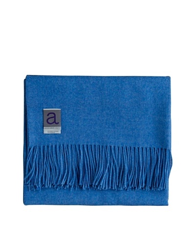 Alicia Adams Alpaca Melange Alpaca-Blend Throw, Blue, 51″ x 71″