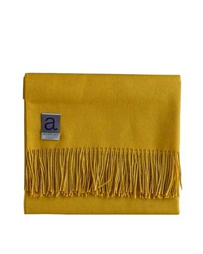 Alicia Adams Alpaca Melange Alpaca-Blend Throw, Yellow, 51 x 71