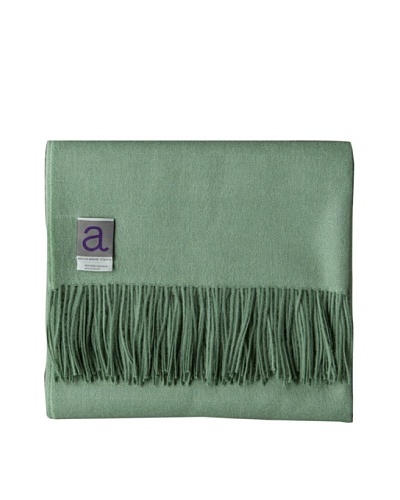 Alicia Adams Alpaca Maya Alpaca-Blend Throw, Seagreen, 51″ x 71″