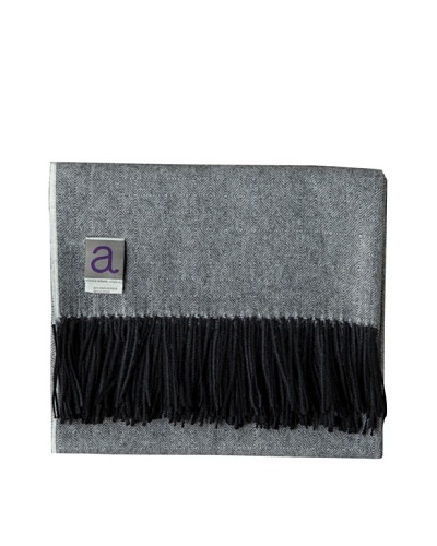 Alicia Adams Alpaca Maya Alpaca-Blend Throw, Black, 51″ x 71″