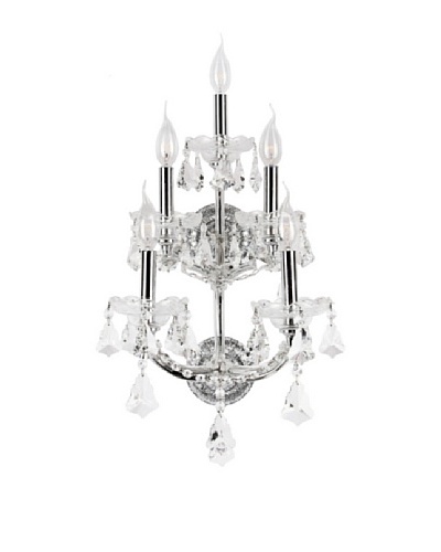 Worldwide Lighting Maria Theresa Wall Sconce, Chrome