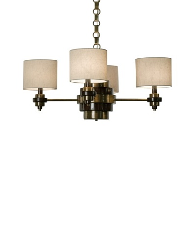 Allison Davis Bombay Chandelier, Brass/Brown