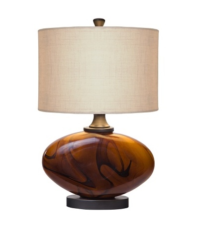 Allison Davis Burl Table Lamp, Bronze