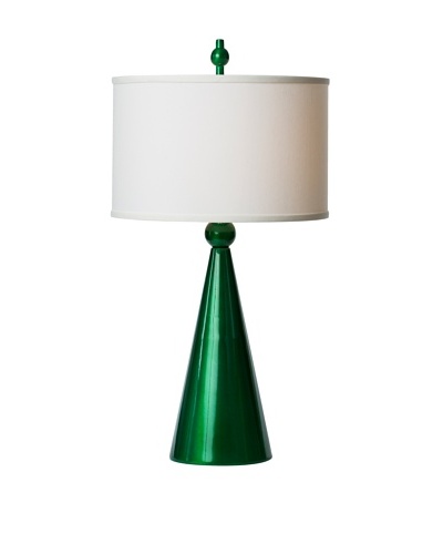 Allison Davis Design Lighting Jolly Pop Table Lamp [Lamp-Metallic Green Finish Shade-White]