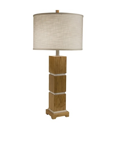 Allison Davis Design Lighting Tahiti Table Lamp, Wood/Mother-of-Pearl