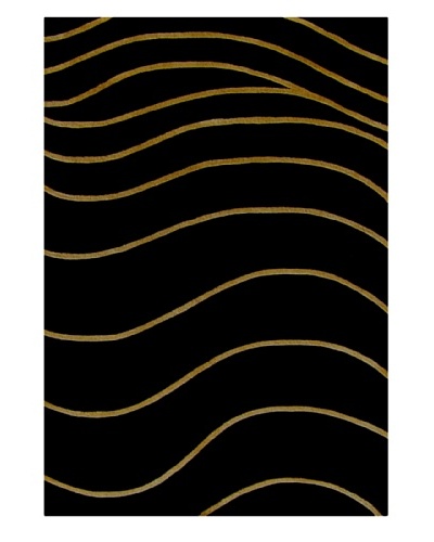 Alliyah Rugs Alliyah Collection [Black/Light Gold]