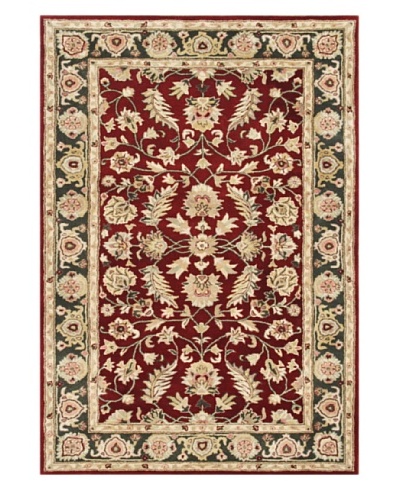 Alliyah Rugs Delhi Rug, Burgundy/Green/Citadel/Red, 8′ x 10′