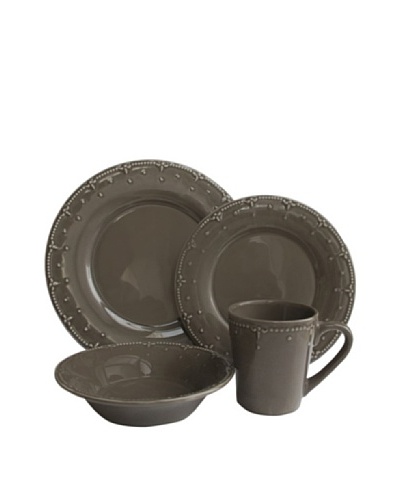 American Atelier Genevieve 16-Piece Dinnerware Set [Gray]