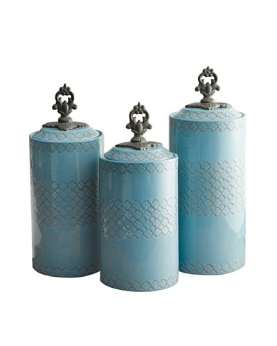 American Atelier Set of 3 Canisters, BlueAs You See