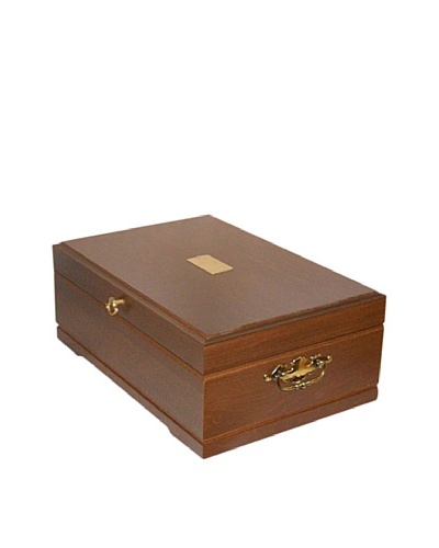 American Chest Company Mahogany-Finished Hardwood Flatware Chest