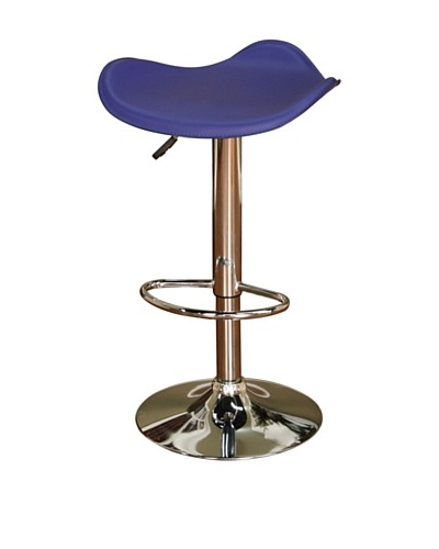 American Heritage Billiards Sloan Adjustable Stool, Chrome/Blue