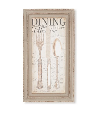 Wood-Framed “Dining” Print, 22″ x 12″