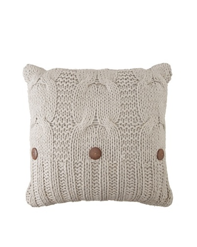 Amity Cable Knit Pillow, Gray, 20″ x 20″