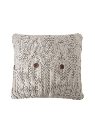 Amity Cable Knit Euro, Gray, 26 x 26