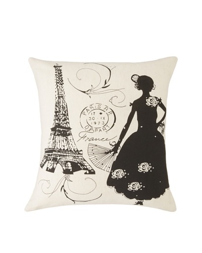 Amity French Paris France Pillow, Natural