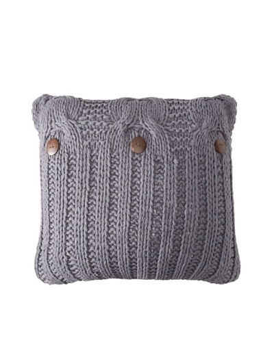 Amity Cable Knit Pillow, Steel Blue, 20″ x 20″