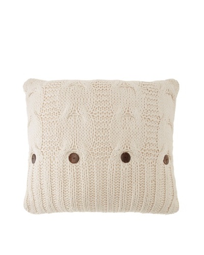 Amity Cable Knit Euro, Natural, 26 x 26