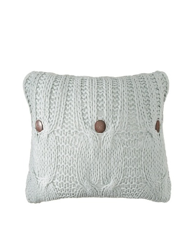 Amity Cable Knit Pillow, Aqua, 20 x 20