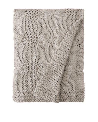 Amity Cable Knit Throw, Gray, 50 x 60