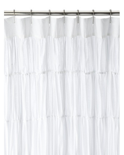 Amity Home Reann Shower Curtain, White, 72″ x 72″