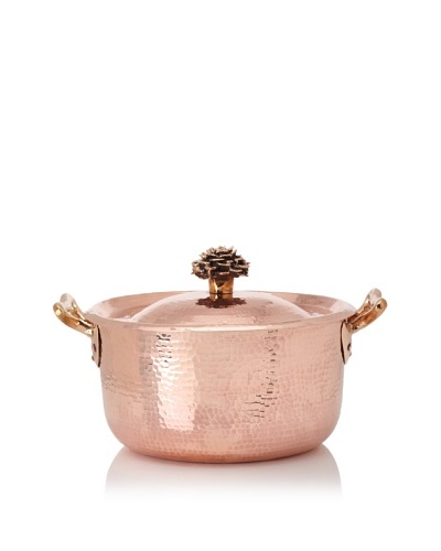 4.50 Quart Hand-Hammered Saute Copper Pot