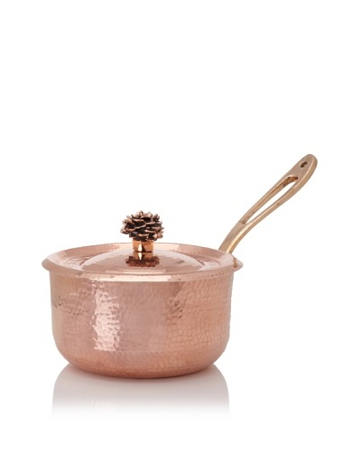 Amoretti Brothers 2-Quart Hand-Hammered Copper Saucepan