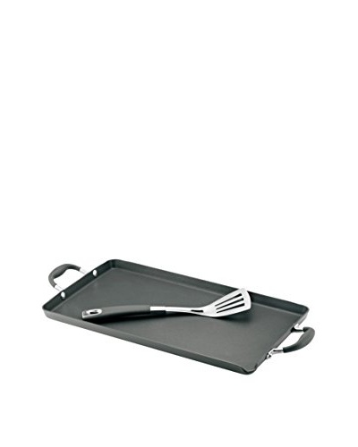 Anolon Advanced Hard Anodized Nonstick Double Burner Griddle with Pour Spout and Mini Stainless Turner