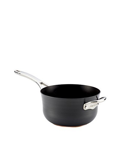 Anolon Nouvelle Copper Hard Anodized Nonstick 4-Qt. Covered Chef's Pan with Helper Handle