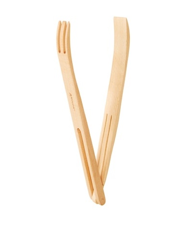 Anolon Advanced Tools Beechwood Salad Tongs, Natural, 12″