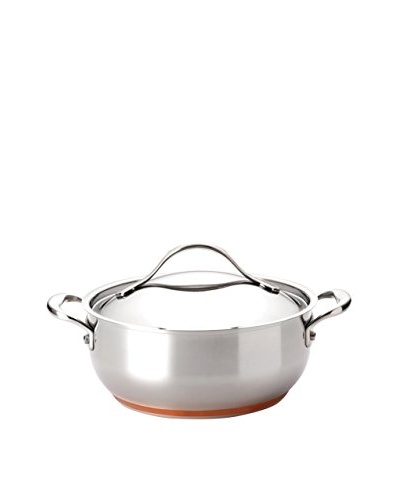 Anolon Nouvelle Copper Stainless Steel 4-Quart Covered Casserole