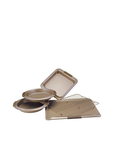 Anolon Advanced Bronze Non-Stick 5-Piece Bakeware with Silicone Grip Set