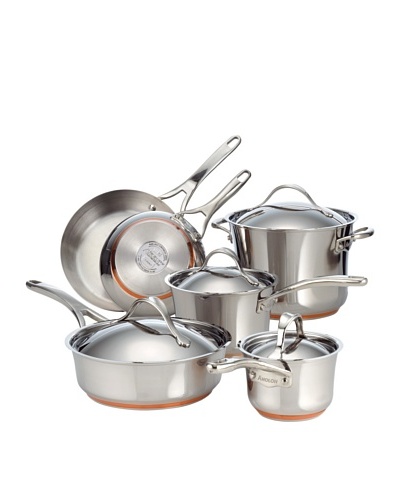 Anolon Nouvelle Copper Stainless Steel 10-Piece Cookware Set