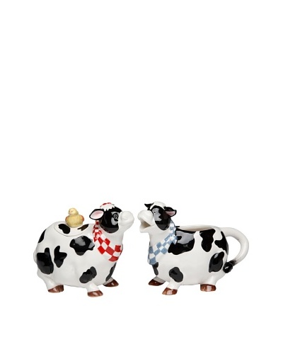 Appletree Design Barnyard Cow Sugar & Creamer Set