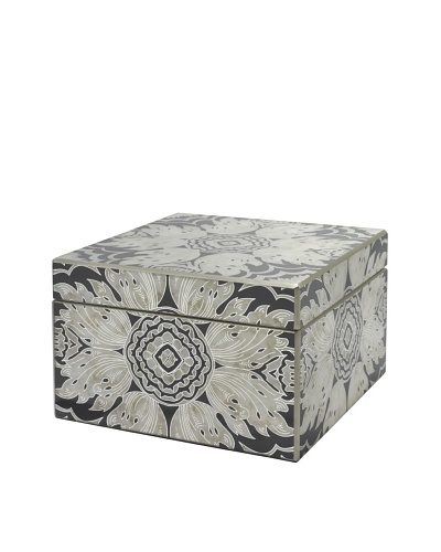 Arcadia Home Midnight Reverse-Painted Mirror Jewelry Box