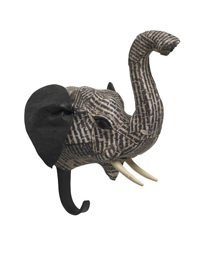 Arcadia Home Inc. Papier Mâché Elephant Hook